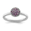 Sterling Silver Stackable Expressions Amethyst Rhodium Ring - Sophia Jewelers