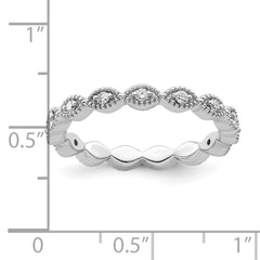 Sterling Silver Stackable Expressions Diamond Ring
