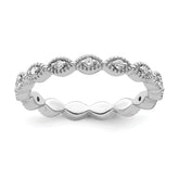 Sterling Silver Stackable Expressions Diamond Ring
