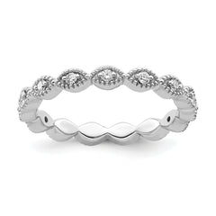 Sterling Silver Stackable Expressions Diamond Ring