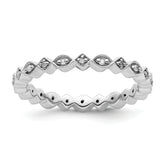 Sterling Silver Stackable Expressions Diamond Ring