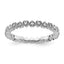 Diamond Heart Eternity Ring in Sterling Silver (0.34 ct. tw.), Size 5–10 - Sophia Jewelers