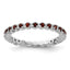 Prong-Set Garnet Eternity Ring in Sterling Silver, 2.25mm - Sophia Jewelers