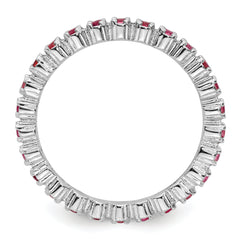 Sterling Silver Stackable Expressions Pink Tourmaline Ring