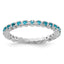 Blue Topaz Eternity Ring in Sterling Silver, 2.25mm, Size 5–10 - Sophia Jewelers