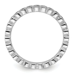 Sterling Silver Stackable Expressions Aquamarine Ring