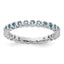 Sterling Silver Stackable Expressions Aquamarine Ring