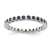 Sterling Silver Stackable Expressions Created Sapphire Ring
