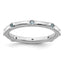 Sterling Silver Stackable Expressions Aquamarine Ring