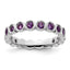 Amethyst Eternity Ring in Sterling Silver, 3.5mm, Size 5–10 - Sophia Jewelers