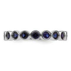 Sterling Silver Stackable Expressions Created Sapphire Ring