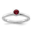 Sterling Silver Stackable Expressions Low 4mm Round Cr. Ruby Ring