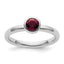 SS Stackable Expressions Low 5mm Round Rhodolite Garnet Ring