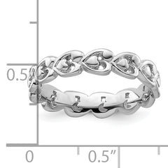 Sterling Silver Stackable Expressions Polished Heart Ring