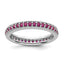 Created Ruby Eternity Ring in Sterling Silver, 3.25mm, Size 5–10 - Sophia Jewelers