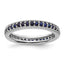 Created Sapphire Eternity Stackable Ring in Sterling Silver, Size 5–10 - Sophia Jewelers