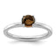 Stackable Smoky Quartz Ring in Sterling Silver, Size 10 - Sophia Jewelers