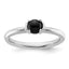 Sterling Silver Stackable Expressions Polished Black Agate Ring