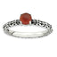 Sterling Silver Stackable Expressions Antiqued Red Agate Ring