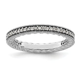 Sterling Silver Stackable Expressions Polished Diamond Ring