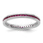 Sterling Silver Stackable Expressions Polished Created Ruby Ring