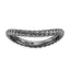 Sterling Silver Stackable Expressions Polished Black-plate Wave Ring