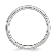 Sterling Silver Stackable Expressions Polished Rhodium-plate Wave Ring