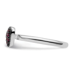 Sterling Silver Stackable Expressions Cr Ruby Heart Ring