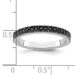 Sterling Silver Stackable Expressions Marcasite Band