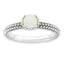 Sterling Silver & 14k Stackable Expressions White Agate Antiqued Ring