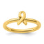 Sterling Silver Stackable Expressions Gold-plated Awareness Ribbon Ring