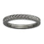 Sterling Silver Stackable Expressions Black-plated Domed Ring