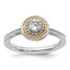 Sterling Silver & 14k Stackable Expressions White Topaz Ring