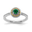 Sterling Silver & 14k Stackable Expressions Created Emerald Ring - Sophia Jewelers