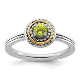 Sterling Silver & 14k Stackable Expressions Peridot Ring