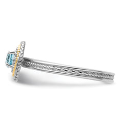 Sterling Silver & 14k Stackable Expressions Sterling Silver Blue Topaz Ring