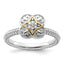 Diamond Stackable Ring in 14K Two-Tone Gold (0.04 ct. tw.), Size 5 - Sophia Jewelers