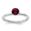 Sterling Silver Stackable Expressions High 5mm January Crystal Ring