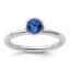 Sterling Silver Stackable Expressions High 5mm September Crystal Ring