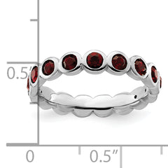 Sterling Silver Stackable Expressions January Crystal Ring