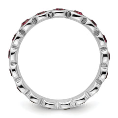 Sterling Silver Stackable Expressions February Crystal Ring