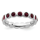 Sterling Silver Stackable Expressions February Crystal Ring