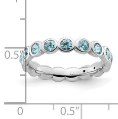 Sterling Silver Stackable Expressions March Crystal Ring