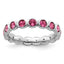 Sterling Silver Stackable Expressions October Crystal Ring