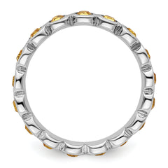 Sterling Silver Stackable Expressions November Crystal Ring