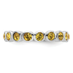 Sterling Silver Stackable Expressions November Crystal Ring