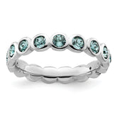 Sterling Silver Stackable Expressions December Crystal Ring