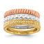 Stackable 3-Ring Set in Sterling Silver, Textured, Size 8 - Sophia Jewelers