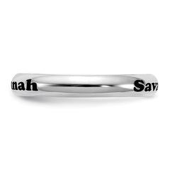 Sterling Silver Rh-plt Stackable Expressions Personalized Ring