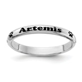 SS Rh-plt Stackable Expressions Personalized w/ Paw Print Ring